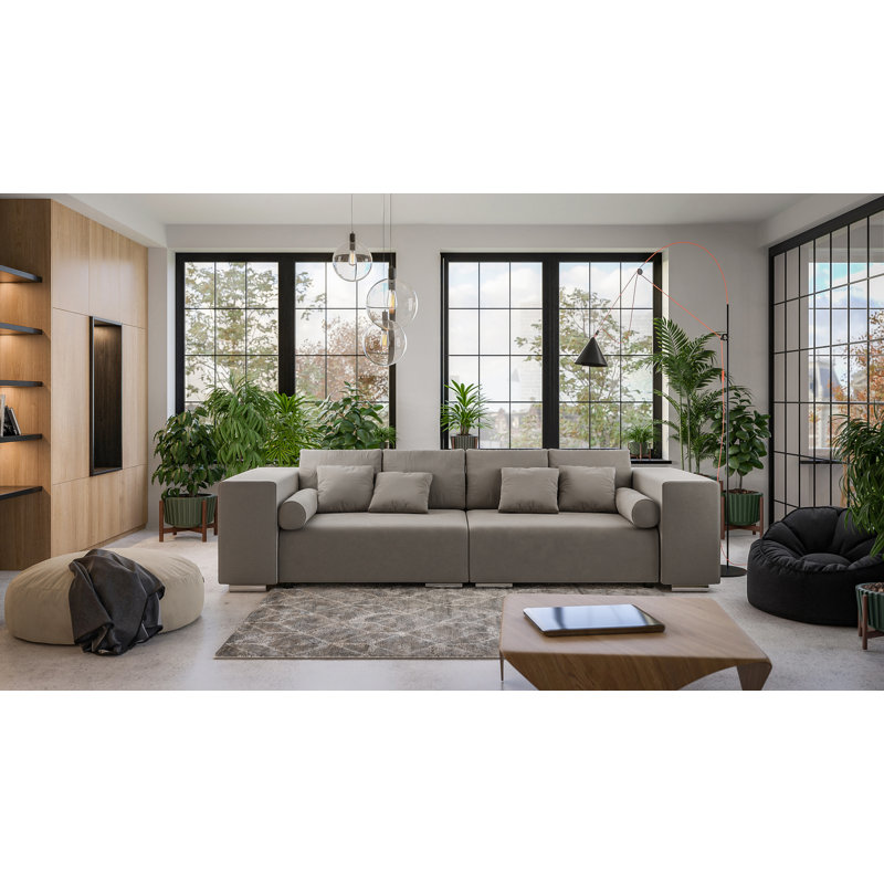 5 Seater Sleeper, Dark Beige