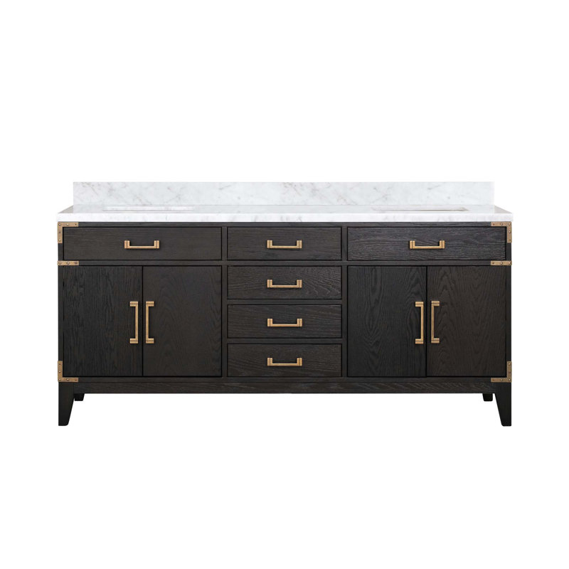 Double Bath Vanity With Top, 72"