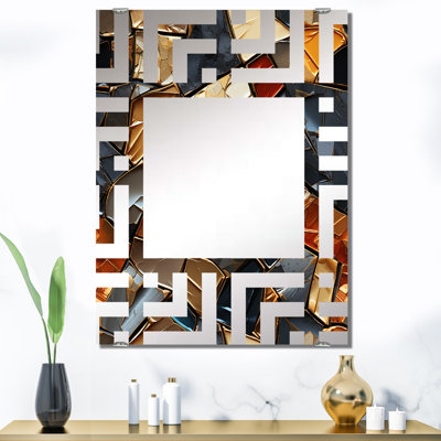 Plemmons - Miroir mural décoratif à carreaux abstraits MIR137120