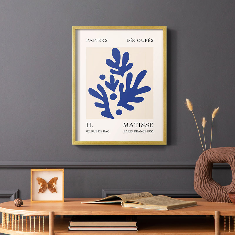 Matisse CLV III, reproduction encadrée - bois massif, Or, H 28 po x l 22 po