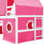 Lit simple mezzanine rose avec toboggan et tour - Bois massif, trois méthodes d'installation, pin de style Playhouse sur le thème du coin, pour rafraîchir la nuit