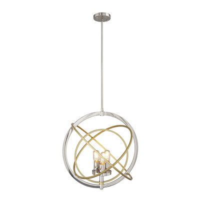 Lustre globe à 3 lumières Papken