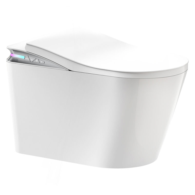 Toilette intelligente avec couvercle et siège ouverts