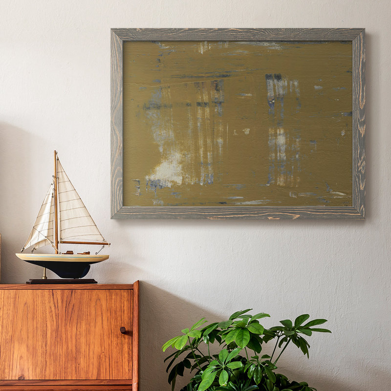 «Mystique Abstract II», reproduction encadrée sur toile par J Paul, Cadre photo gris simple, H 28 po x l 42 po x P 1,5 po