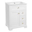 Ensemble de meuble-lavabo moderne 24 po Quillera avec rangement spacieux et panneau de fibres à densité moyenne durable-123817831