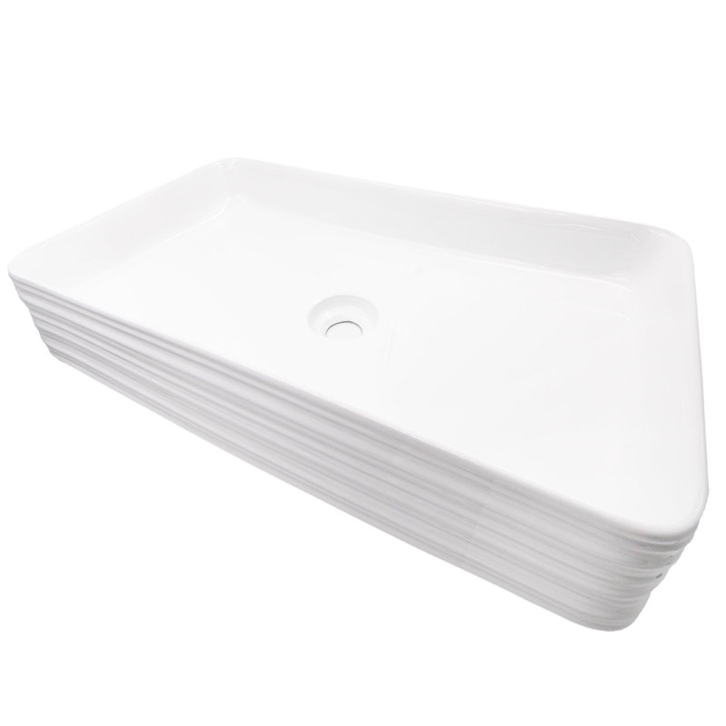 Lavabo vasque de salle de bain rectangulaire, Bronze huilé
