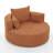 Modern 360° Swivel Lounge Chair Oversized Barrel Chair with Deep Seat and Removable Pillows-604697319