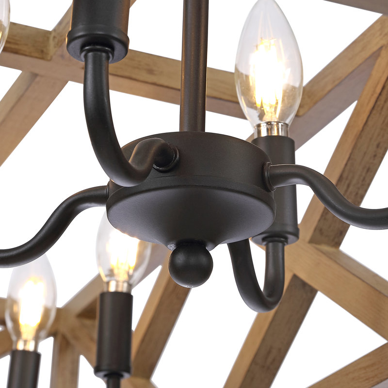 Luminaire suspendu pour îlot de cuisine 8 lumières Bingaman