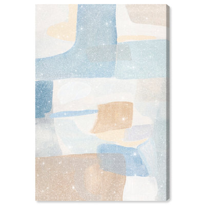 Perimeter Blue (III) Canvas Abstract Print by Oliver Gal, Black Frame, 10 x 15