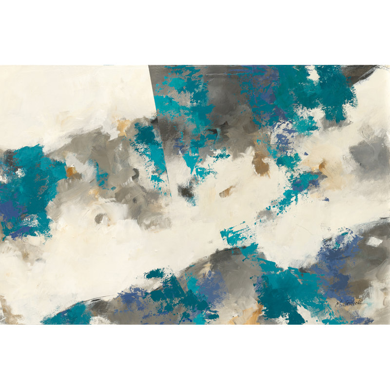 Crème de matière grise - imprimé, H 20 po x l 30 po, Non, Toile avec cadre noyer