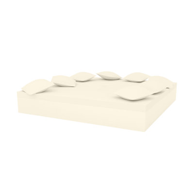 Jut - Lit froid - 8 coussins - 90,5 po x 90,5 po - base - beige