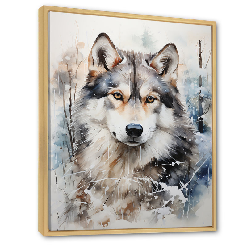 Siberian Dog Serenity II sur impression sur toile, Cadre naturel flottant, H 32 po x l 16 po