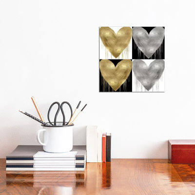Big Hearted Quartet III by Lindsay Rodgers - Print on Canvas