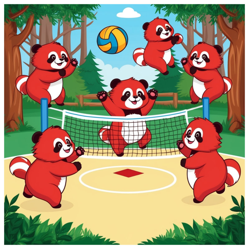 Coussins décoratifs Red Pandas, 18 x 18 pouces