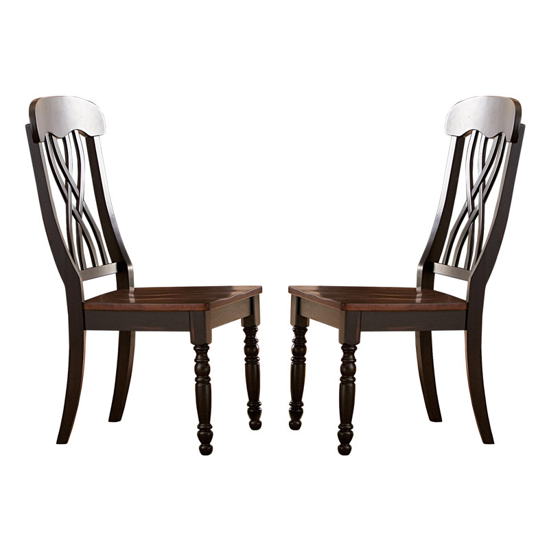 Cross Back Side Chair, Antique Black