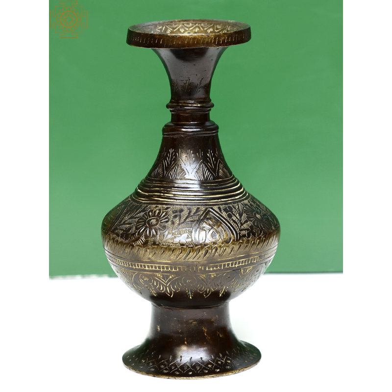 Vase de table en laiton 10 po