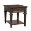 Table basse en bois avec tablette de plancher