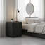 Sleek Modern Charcoal Grey 3-drawer Nightstand | Full Extension Bedside Storage End Table | Gift Idea