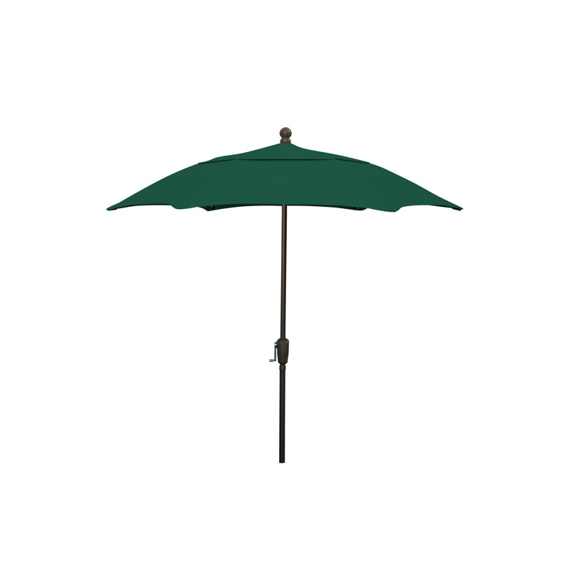 Parasol de marché 7,5 pi Home Patio, Vert forêt, Bronze champagne