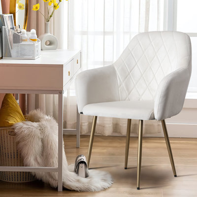 Chaise de travail en velours Rumena