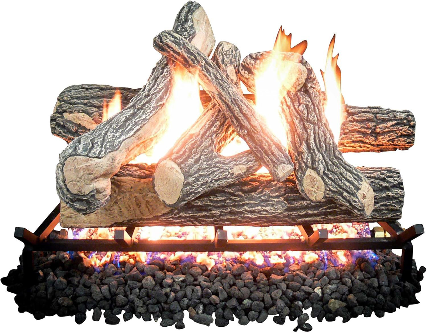 SHANXIQIANNA Premium Gas Logs - for Vented Fireplaces, Natural Gas or ...