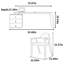 Table de bureau en cuir Saddle