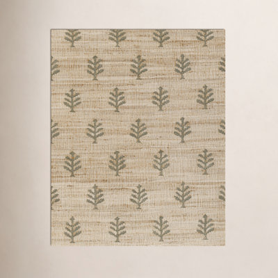 Adoria Natural Hand-Woven Floral Jute Rug