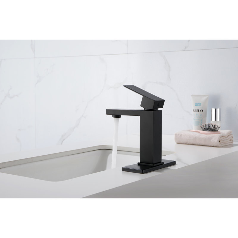 Bathroom Faucet,Single Handle Bathroom Vanity Sink Faucet, Matte Black