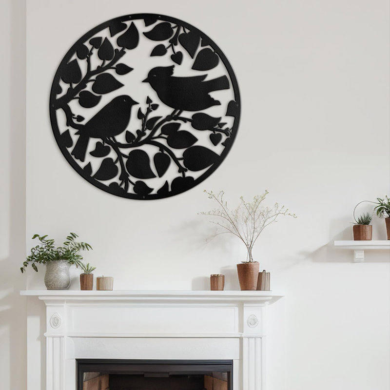 Wall Decor Metal, 36" H x 36" W x 0.05" D, Black