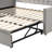 Jaaire Twin Size Upholstered Tufted Daybed Bed with Pop Up Trundle-831215587