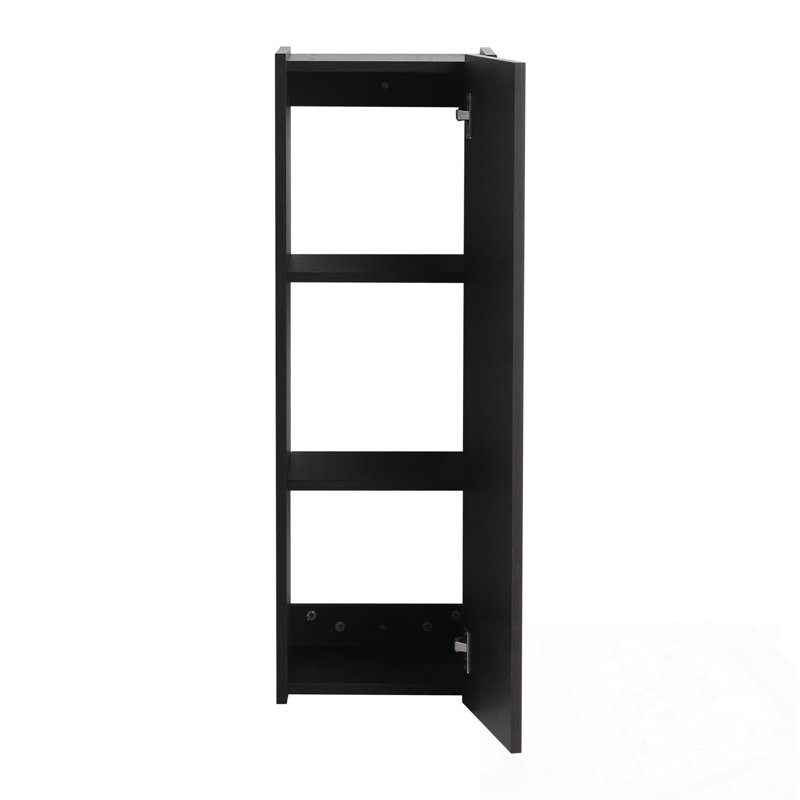 Armoire murale avec porte à fermeture douce, Chêne foncé