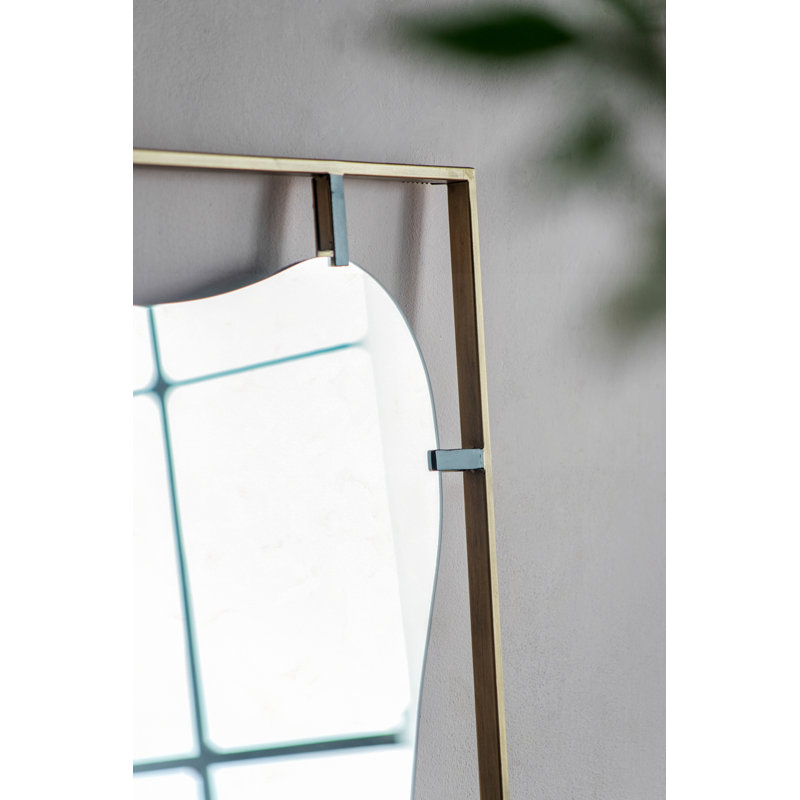 Miroir Poppy avec cadre en métal doré