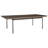 Extendable Solid Wood Top Metal Base Dining Table