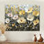 Géométrique, coquelicots gris, mosaïque, champ II - coquelicots, art mural-2121240841-1892042146