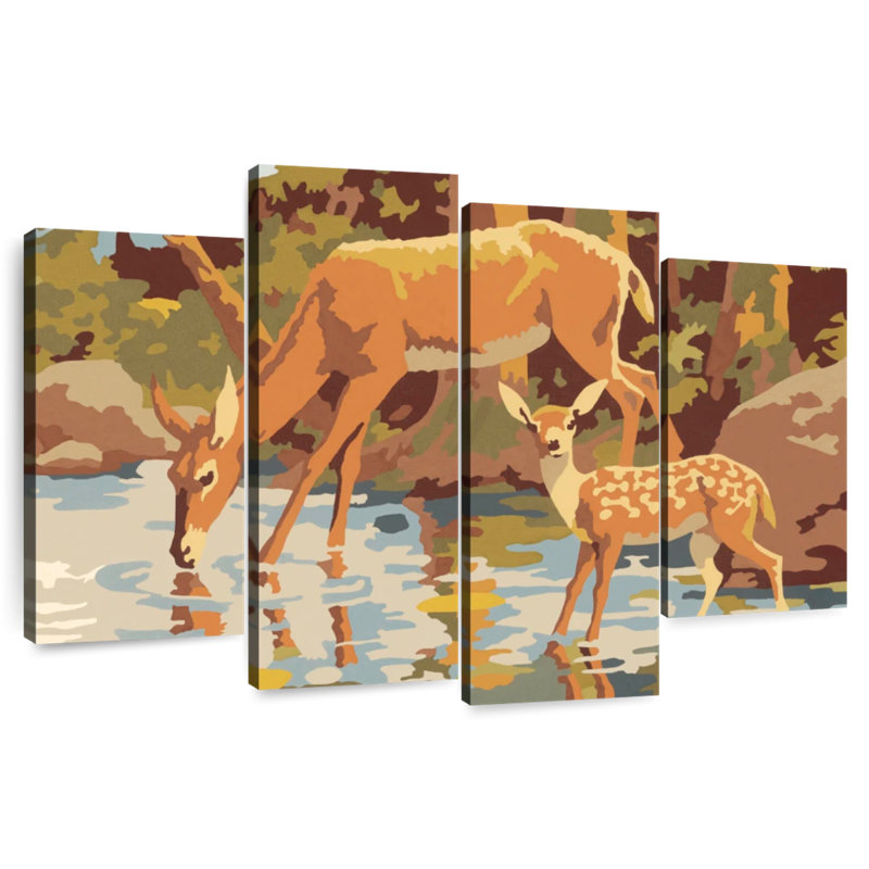 Cerf et fauve