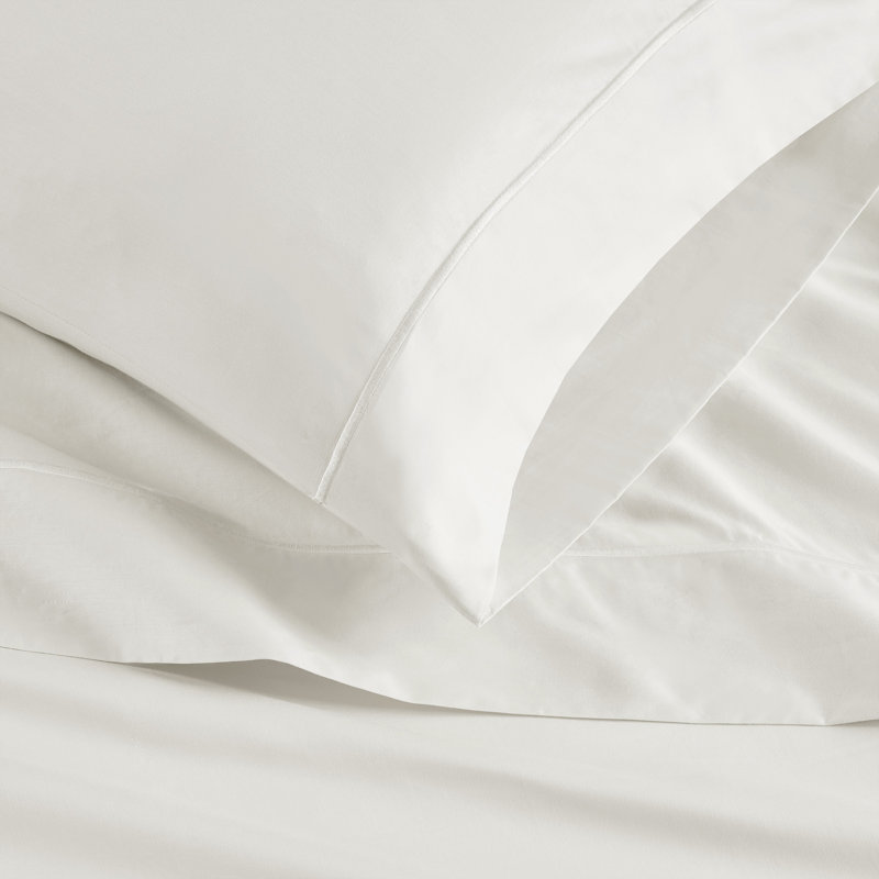 Croscill Luxury Egyptian 500TC Cotton Sheet Set, Queen, White