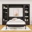 Queen Murphy Bed with Shelf, Side Cabinets, Drawers and LED-2022652876