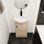 Meuble-lavabo de salle de bain - autoportant, base en chêne 18 pouces, vaste espace de rangement