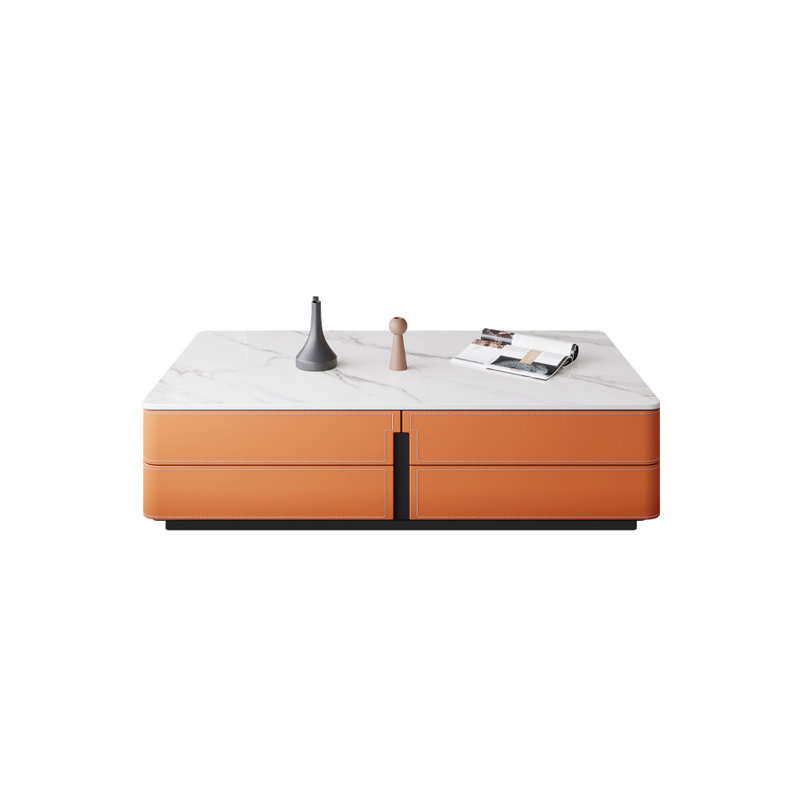 Table basse luxueuse de style italien, Brun