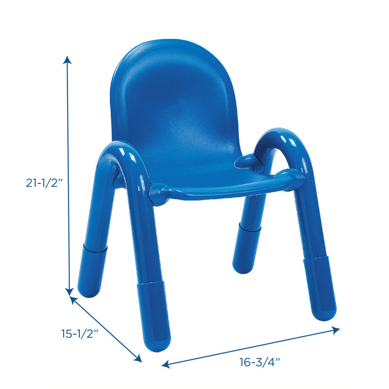 Chaise préscolaire Baseline, 11 po, Bleu royal