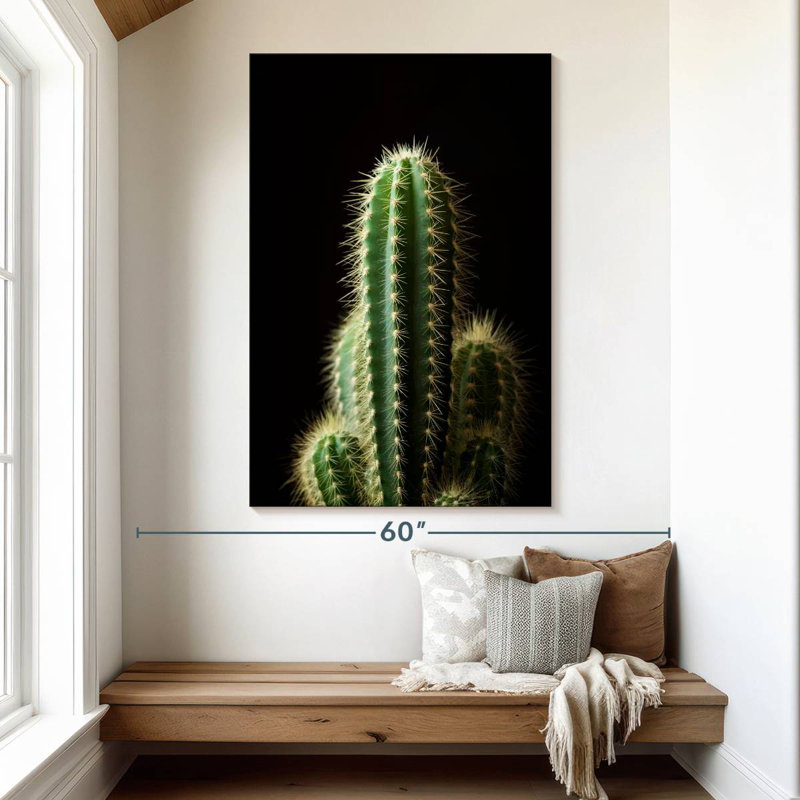 Cactus vert Harnek de près, H 51 po x l 34 po