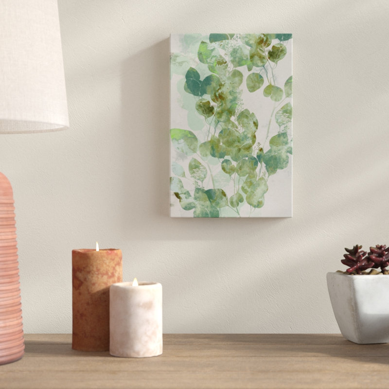 «Watercolor Eucalyptus I», peinture sur toile, H 12 po x l 8 po