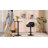 Eastway Swivel Upholstered Faux Leather Adjustable Height Counter Stool with Iron Frame-2023132028