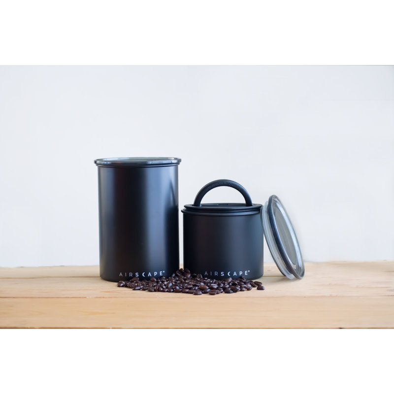Matte Black Stainless Steel 4" Food Storage Canister