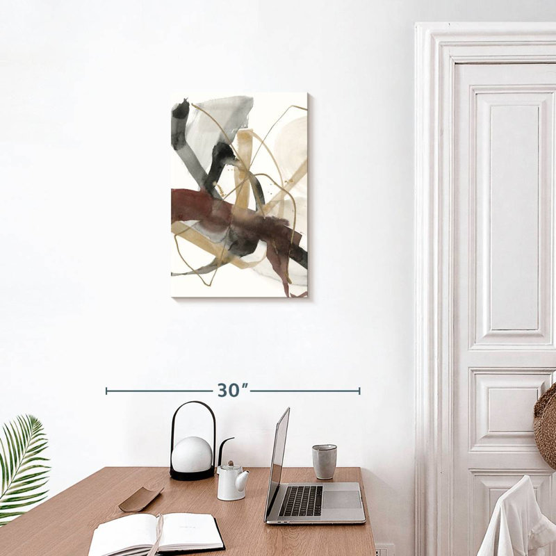 Avery Burgundy Interjection I, 24" H x 16" W