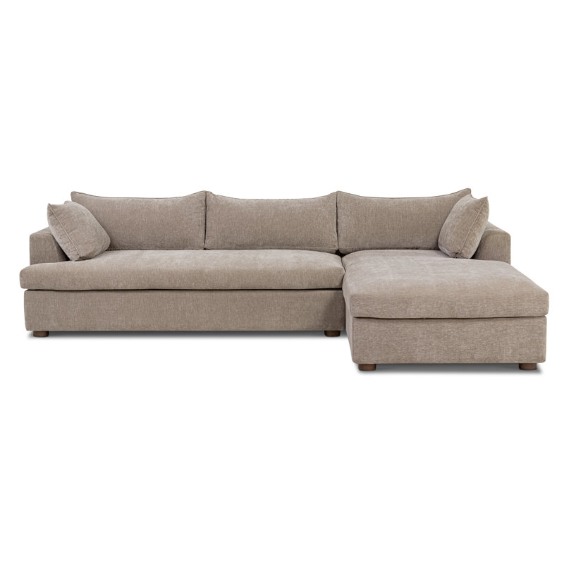 Canapé modulaire avec rangement Fauve brun Ferland, Orienté à droite