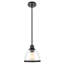 Suspension moderne 8 en 1 lumière, noir mat, avec abat-jour en verre transparent, petit luminaire de style campagnard pour îlot de cuisine, culot E26-337527769