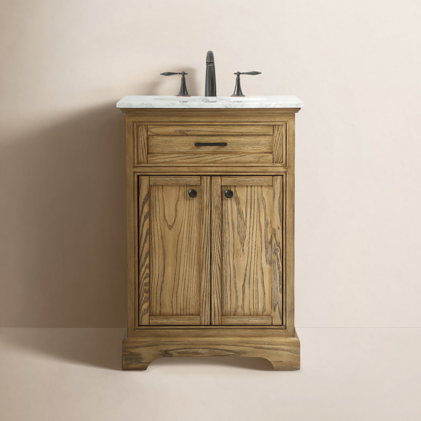 Hermes 24'' Single Bathroom Vanity, Driftwood
