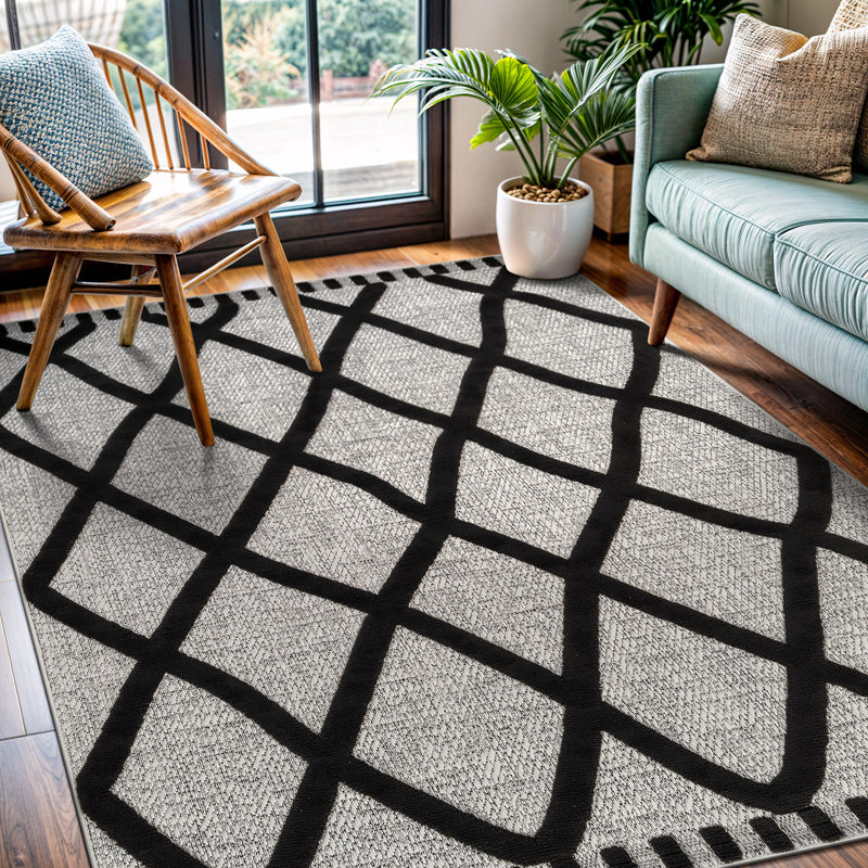 Modern High-Low Indoor Area Rug, Rectangle 5' x 7'
