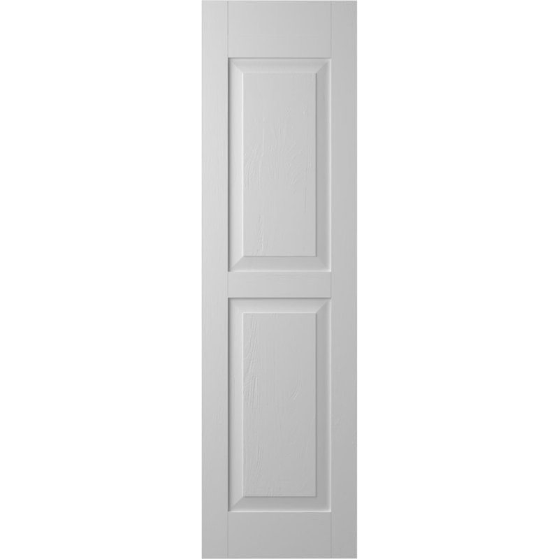Americraft Two Equal Flat Panel Shutters (Per Pair), 12", Primed, 32"